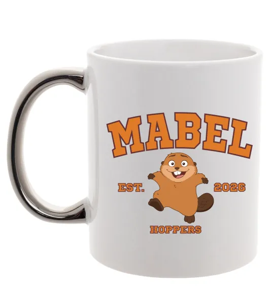 Чашка с цветной ручкой Mabel Hoppers Серебро фото