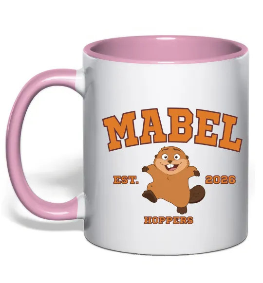 Чашка с цветной ручкой Mabel Hoppers Нежно розовый фото