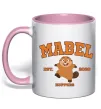 Чашка с цветной ручкой Mabel Hoppers Нежно розовый фото