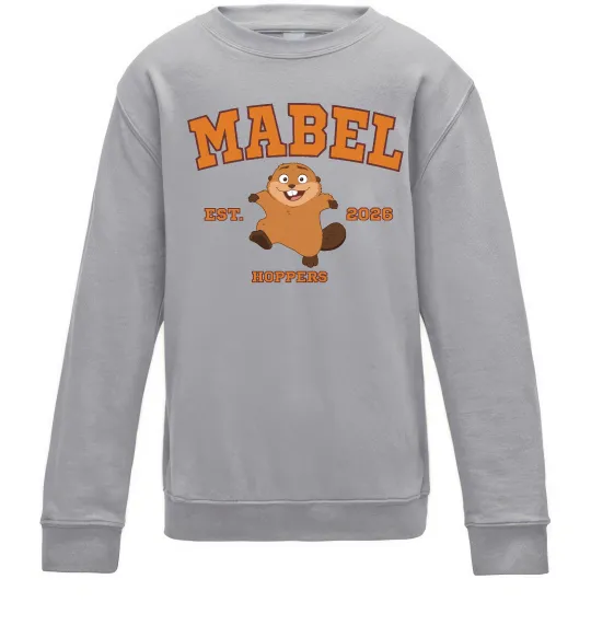 Детский Свитшот Mabel Hoppers Серый меланж фото