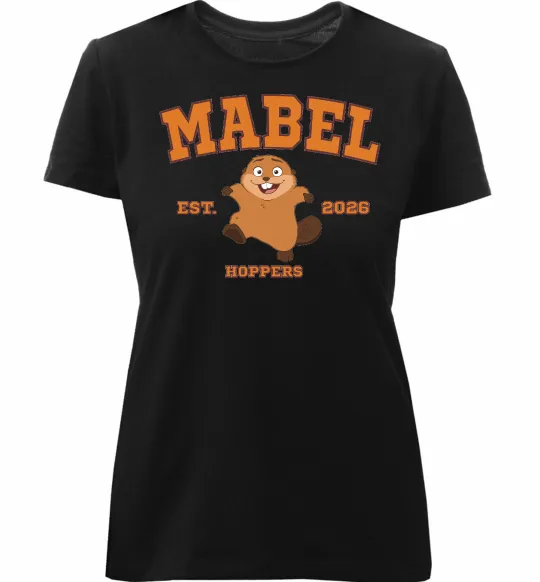 Женская премиум футболка Mabel Hoppers Черный фото