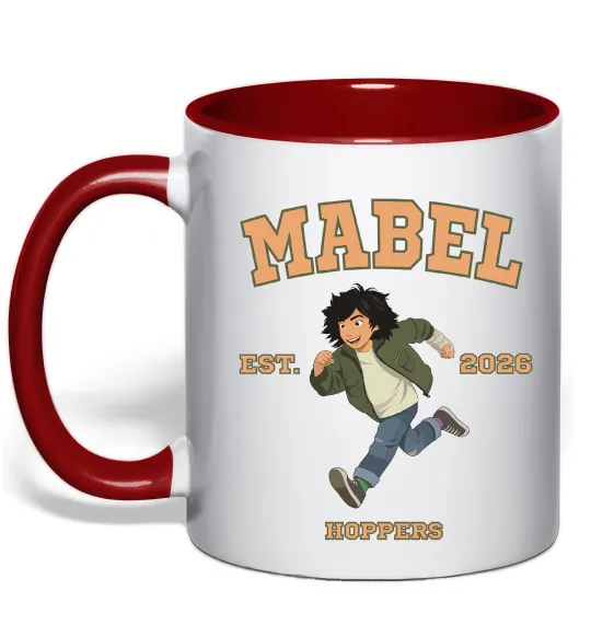 Чашка с цветной ручкой Стрибунці Mabel Красный фото