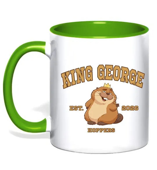 Чашка с цветной ручкой King George Лаймовый фото