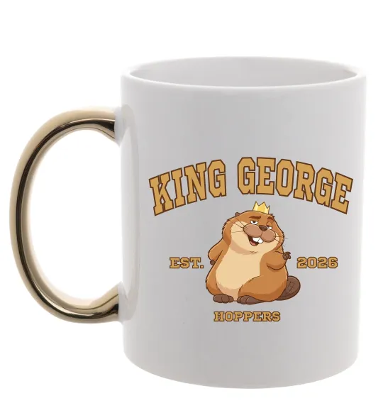 Чашка с цветной ручкой King George Золото фото