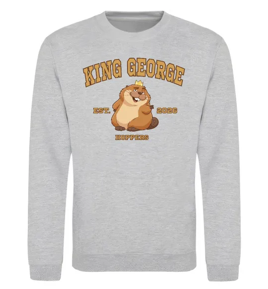 Свитшот King George Серый меланж фото