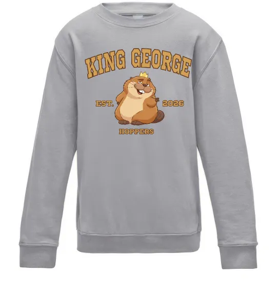 Детский Свитшот King George Серый меланж фото