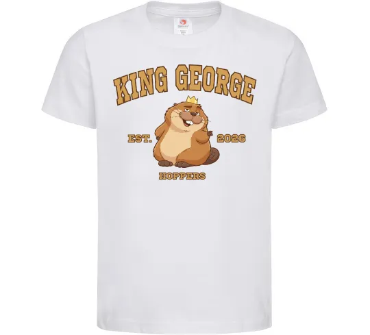 Детская футболка King George Белый фото