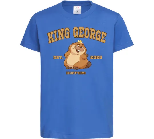 Детская футболка King George Ярко-синий фото