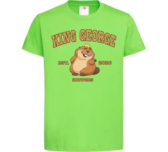Детская футболка King George Лаймовый фото