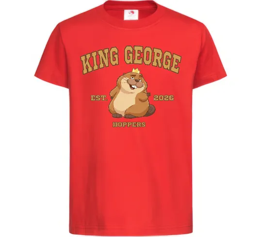 Детская футболка King George Красный фото