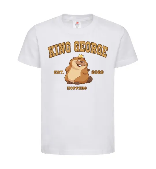 Детская футболка King George Белый фото