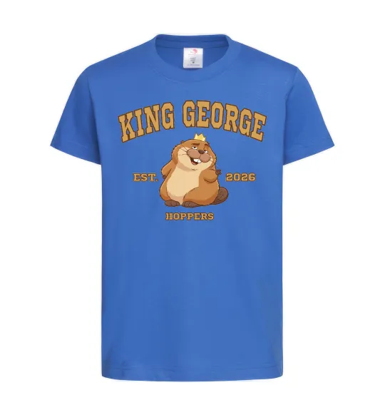 Детская футболка King George Ярко-синий фото