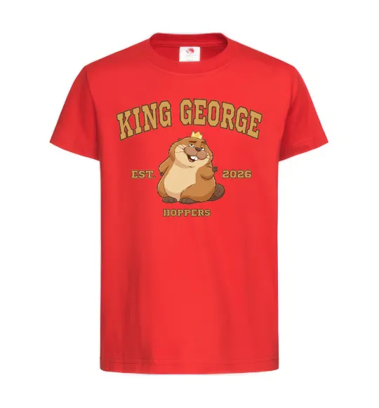 Детская футболка King George Красный фото