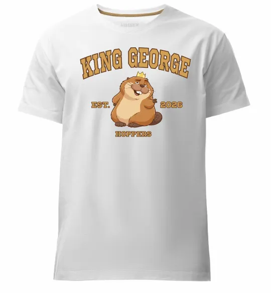 Мужская премиум футболка King George Белый фото