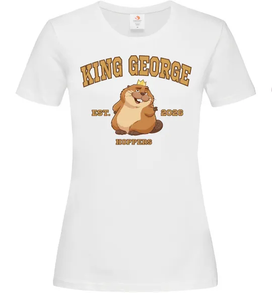 Женская футболка King George Белый фото
