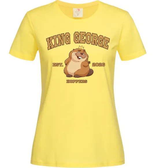 Женская футболка King George Лимонный фото
