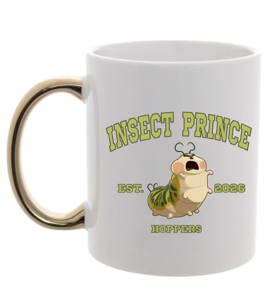 Чашка с цветной ручкой Insect Prince Золото фото