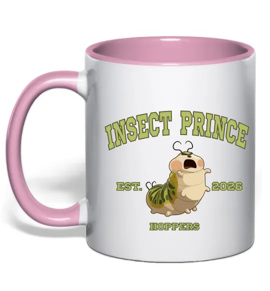 Чашка с цветной ручкой Insect Prince Нежно розовый фото