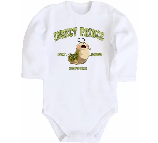Детский боди Insect Prince Белый фото