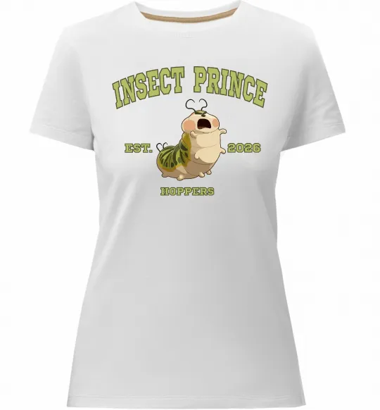 Женская премиум футболка Insect Prince Белый фото