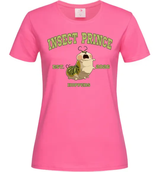 Женская футболка Insect Prince Ярко-розовый фото