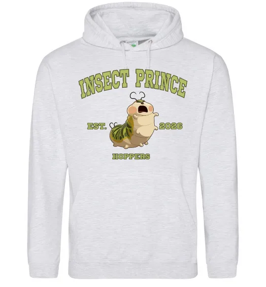 Женская толстовка (худи) Insect Prince Серый меланж фото