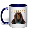 Чашка с цветной ручкой Hoppers Глубокий темно-синий фото