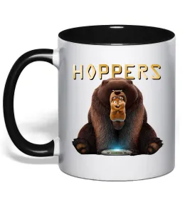 Чашка с цветной ручкой Tom Lizard meme Hoppers Черный фото
