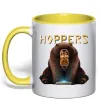 Чашка с цветной ручкой Hoppers Лимонный фото
