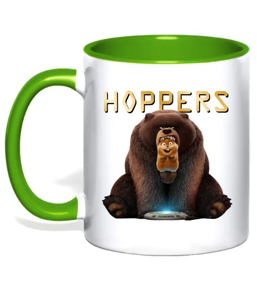 Чашка с цветной ручкой Hoppers Лаймовый фото