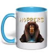 Чашка с цветной ручкой Hoppers Голубой фото