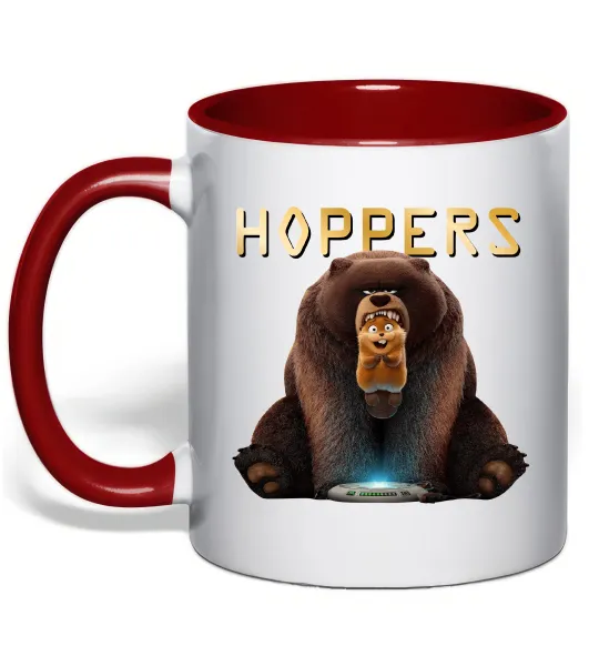 Чашка с цветной ручкой Hoppers Красный фото