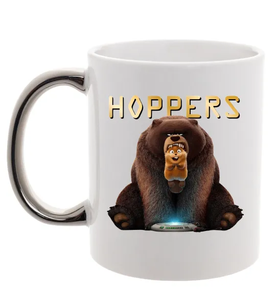 Чашка с цветной ручкой Hoppers Серебро фото