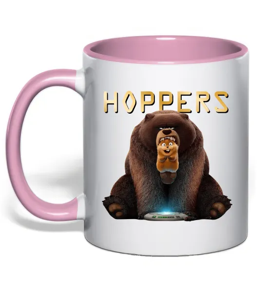 Чашка с цветной ручкой Hoppers Нежно розовый фото