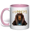 Чашка с цветной ручкой Hoppers Нежно розовый фото