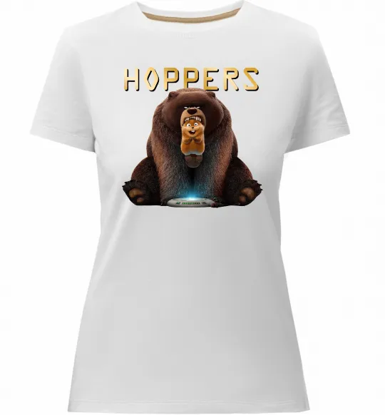 Женская премиум футболка Hoppers Белый фото