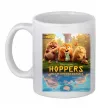 Чашка керамическая Hoppers poster Белый фото