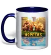 Чашка с цветной ручкой Hoppers poster Глубокий темно-синий фото