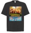 Футболка Оверсайз Hoppers poster Черный фото