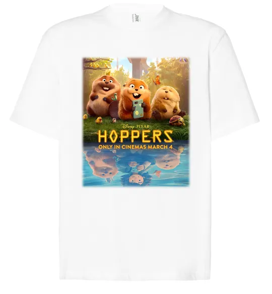 Футболка Оверсайз Hoppers poster Белый фото