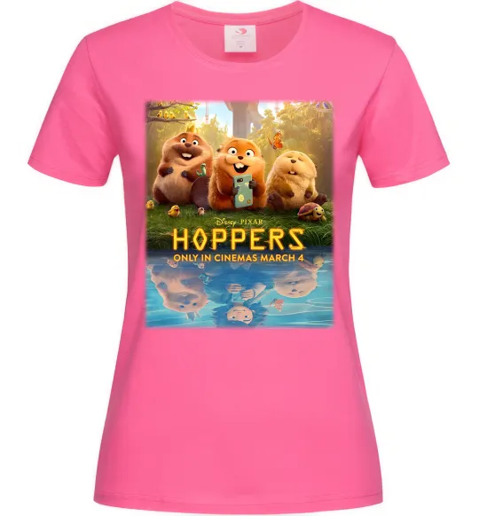Женская футболка Hoppers poster Ярко-розовый фото