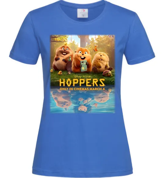Женская футболка Hoppers poster Ярко-синий фото