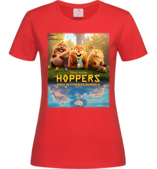 Женская футболка Hoppers poster Красный фото