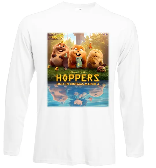 Лонгслив Hoppers poster Белый фото