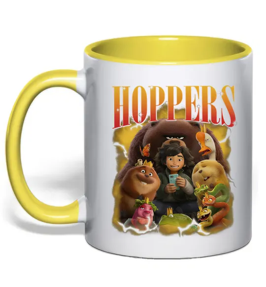 Чашка с цветной ручкой Стрибунці персонажі Лимонный фото