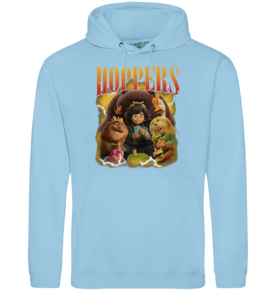 Мужская толстовка (худи) Стрибунці персонажі Голубой фото