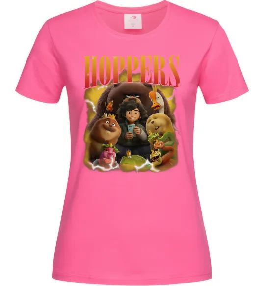 Женская футболка Стрибунці персонажі Ярко-розовый фото