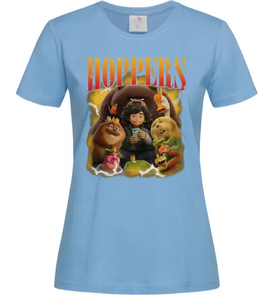 Женская футболка Стрибунці персонажі Голубой фото