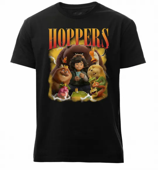 Мужская премиум футболка Стрибунці персонажі Черный фото