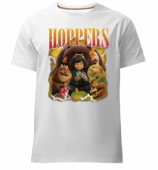 Мужская премиум футболка Стрибунці персонажі Белый фото